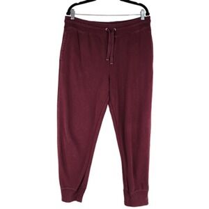 Gap Mens Joggers sz L Pinot Noir Burgundy Red Cotton Polyester Soft Pocket 36x27